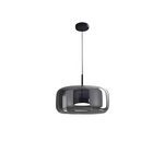 Amber Glass Dome Pendant Light – LED with Adjustable Cord