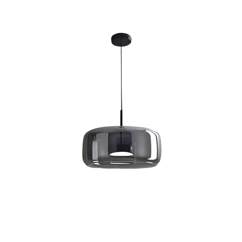 Amber Glass Dome Pendant Light – LED with Adjustable Cord