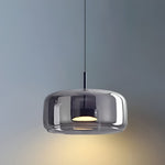 Amber Glass Dome Pendant Light – LED with Adjustable Cord