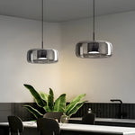 Amber Glass Dome Pendant Light – LED with Adjustable Cord