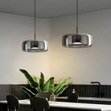 Amber Glass Dome Pendant Light – LED with Adjustable Cord