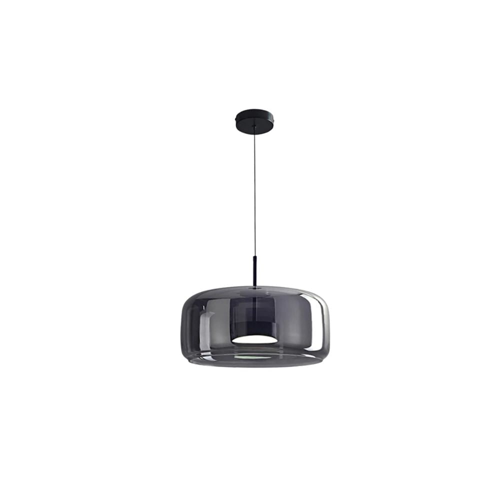 Amber Glass Dome Pendant Light – LED with Adjustable Cord