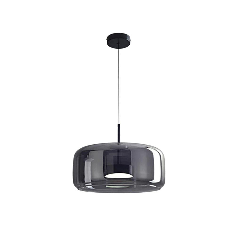 Amber Glass Dome Pendant Light – LED with Adjustable Cord