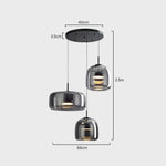 Amber Glass Dome Pendant Light – LED with Adjustable Cord