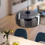 Amber Glass Dome Pendant Light – LED with Adjustable Cord