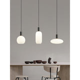 Milky Glass Pendant Light with Brass Hardware – Globe, Capsule or Oval