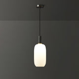 Milky Glass Pendant Light with Brass Hardware – Globe, Capsule or Oval