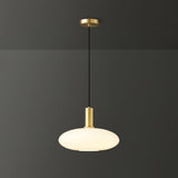 Milky Glass Pendant Light with Brass Hardware – Globe, Capsule or Oval