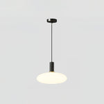 Milky Glass Pendant Light with Brass Hardware – Globe, Capsule or Oval