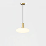 Milky Glass Pendant Light with Brass Hardware – Globe, Capsule or Oval