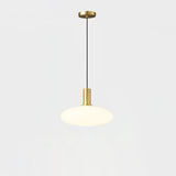 Milky Glass Pendant Light with Brass Hardware – Globe, Capsule or Oval
