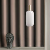 Milky Glass Pendant Light with Brass Hardware – Globe, Capsule or Oval
