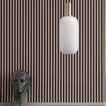 Milky Glass Pendant Light with Brass Hardware – Globe, Capsule or Oval