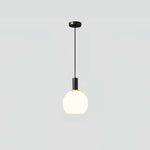 Milky Glass Pendant Light with Brass Hardware – Globe, Capsule or Oval