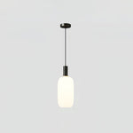 Milky Glass Pendant Light with Brass Hardware – Globe, Capsule or Oval