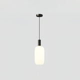 Milky Glass Pendant Light with Brass Hardware – Globe, Capsule or Oval