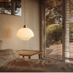 Tiered Glass Pendant Light with Brushed Brass – Modern Ceiling Light