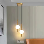 Frosted Glass Globe Pendant Light – Minimalist LED Ceiling Light