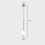Frosted Glass Globe Pendant Light – Minimalist LED Ceiling Light