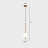 Frosted Glass Globe Pendant Light – Minimalist LED Ceiling Light