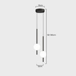 Frosted Glass Globe Pendant Light – Minimalist LED Ceiling Light