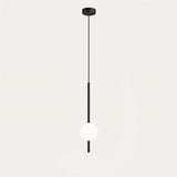 Frosted Glass Globe Pendant Light – Minimalist LED Ceiling Light