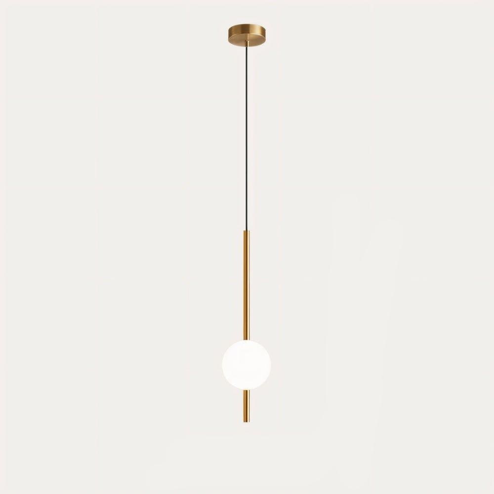 Frosted Glass Globe Pendant Light – Minimalist LED Ceiling Light