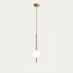 Frosted Glass Globe Pendant Light – Minimalist LED Ceiling Light