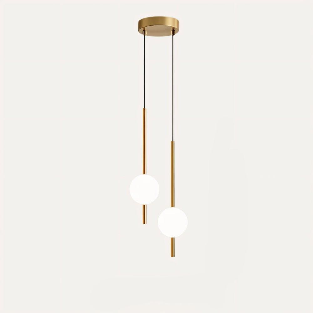 Frosted Glass Globe Pendant Light – Minimalist LED Ceiling Light