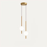 Frosted Glass Globe Pendant Light – Minimalist LED Ceiling Light