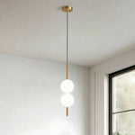 Frosted Glass Globe Pendant Light – Minimalist LED Ceiling Light