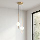 Frosted Glass Globe Pendant Light – Minimalist LED Ceiling Light