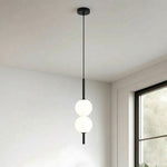Frosted Glass Globe Pendant Light – Minimalist LED Ceiling Light