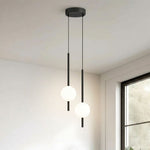Frosted Glass Globe Pendant Light – Minimalist LED Ceiling Light