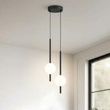 Frosted Glass Globe Pendant Light – Minimalist LED Ceiling Light