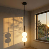 Frosted Glass Globe Pendant Light – Minimalist LED Ceiling Light