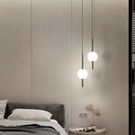 Frosted Glass Globe Pendant Light – Minimalist LED Ceiling Light
