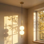 Frosted Glass Globe Pendant Light – Minimalist LED Ceiling Light