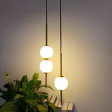 Frosted Glass Globe Pendant Light – Minimalist LED Ceiling Light