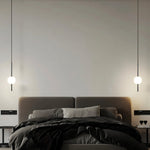 Frosted Glass Globe Pendant Light – Minimalist LED Ceiling Light