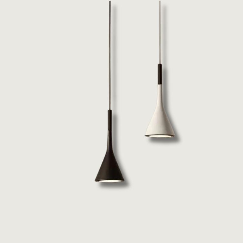 Minimalist Cone Pendant Light – Adjustable Cord Modern Ceiling Lamp