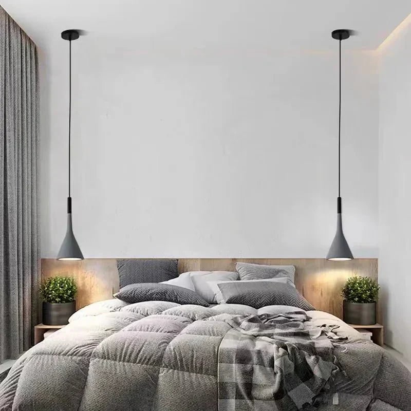 Minimalist Cone Pendant Light – Adjustable Cord Modern Ceiling Lamp
