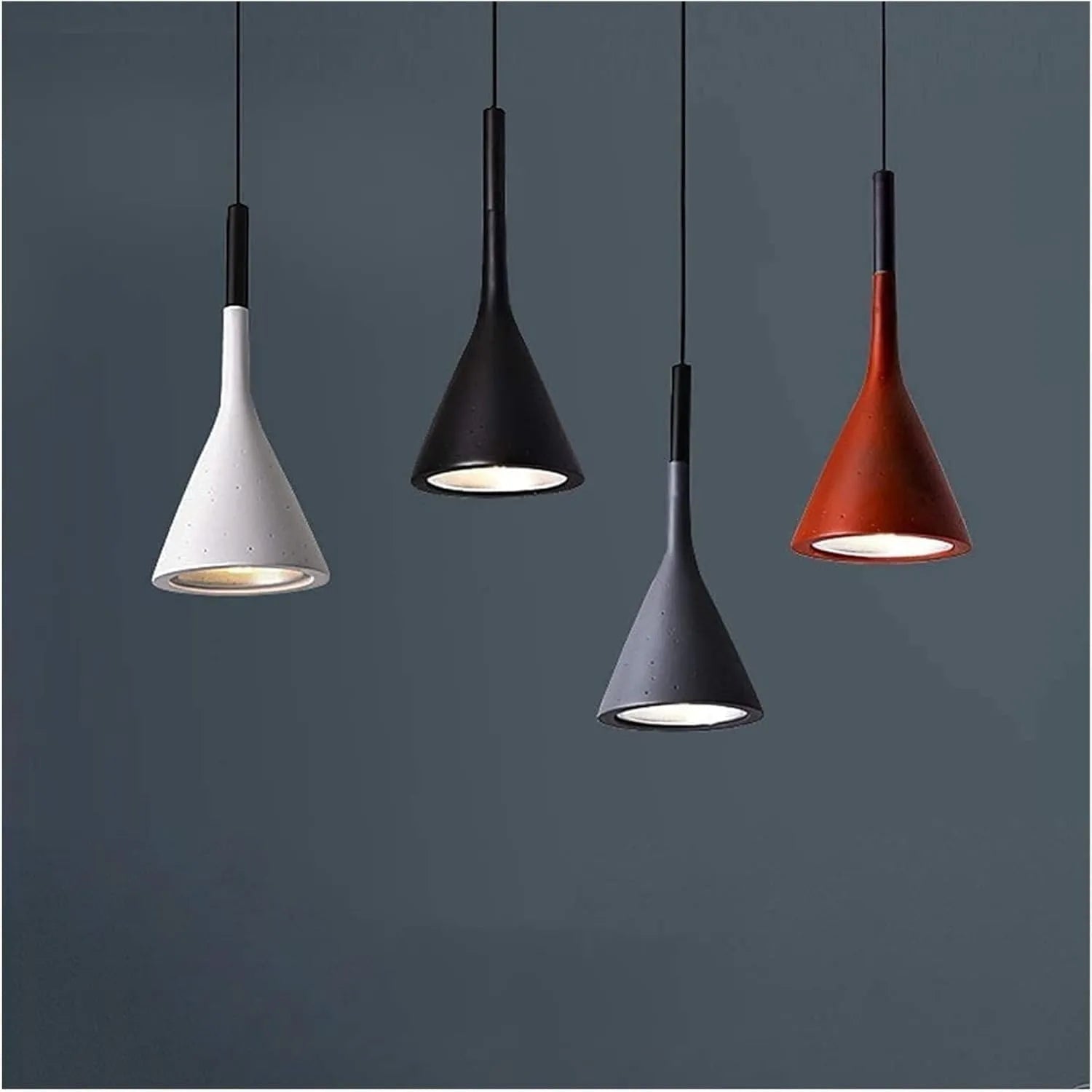 Minimalist Cone Pendant Light – Adjustable Cord Modern Ceiling Lamp