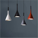 Minimalist Cone Pendant Light – Adjustable Cord Modern Ceiling Lamp