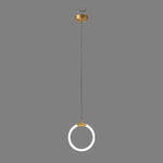 Gold Ring LED Pendant Light – Minimalist Geometric Ceiling Light