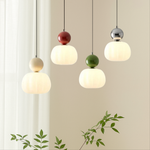 Translucent Shade Pendant Light with Glass Sphere – Single or 3-Light