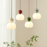 Translucent Shade Pendant Light with Glass Sphere – Single or 3-Light