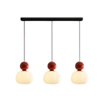Translucent Shade Pendant Light with Glass Sphere – Single or 3-Light