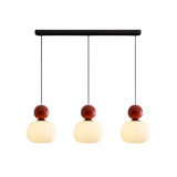 Translucent Shade Pendant Light with Glass Sphere – Single or 3-Light