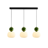 Translucent Shade Pendant Light with Glass Sphere – Single or 3-Light